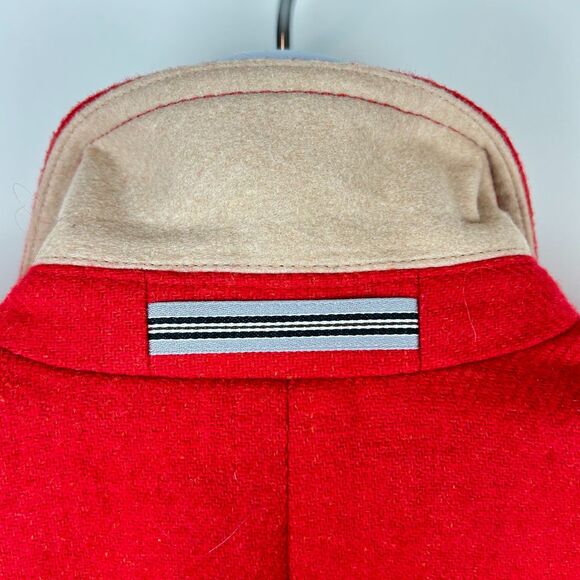 Talbots Classic 2 Button Red Wool Blend Blazer size 10P - Picture 6 of 16